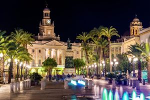 View of the city hall in Cadiz, Spain