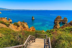Photo of a beach along the Algarve in Portugal
