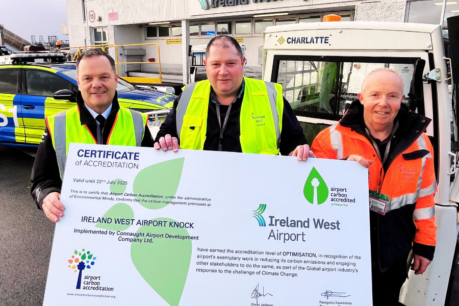 image for ireland west airport achieves level 3 airport carbon accreditation