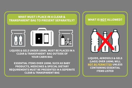 Inforgraphic with details on 100ml restrictions